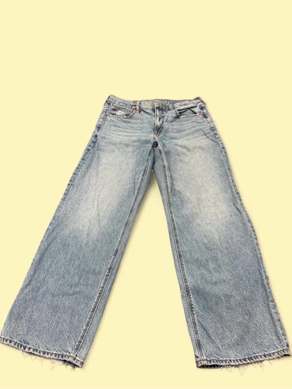American Eagle Outfitters Light Wash Wide Leg Jeans